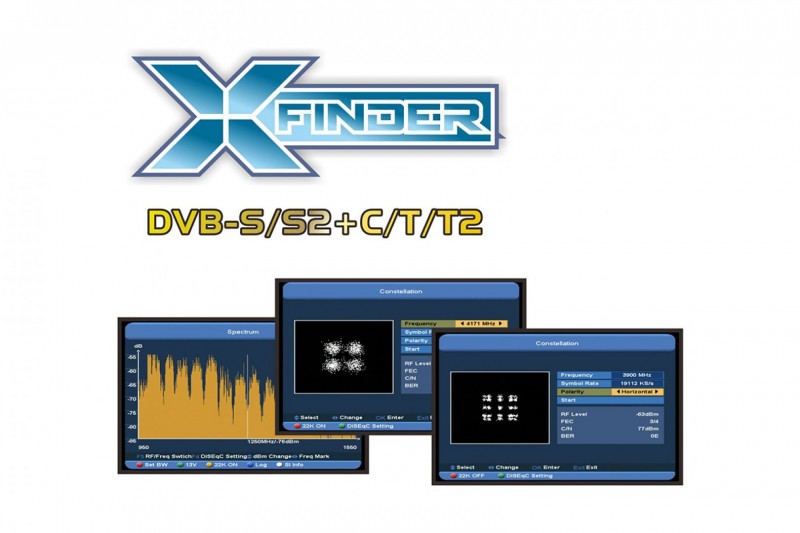 SAB X-Finder 2 HD  DVB-S / S2, DVB-T / T2, DVB-CQPSK